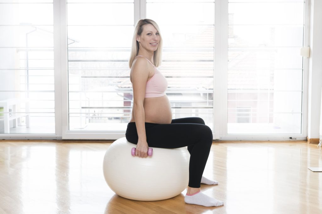 pregnant woman gym ball 1